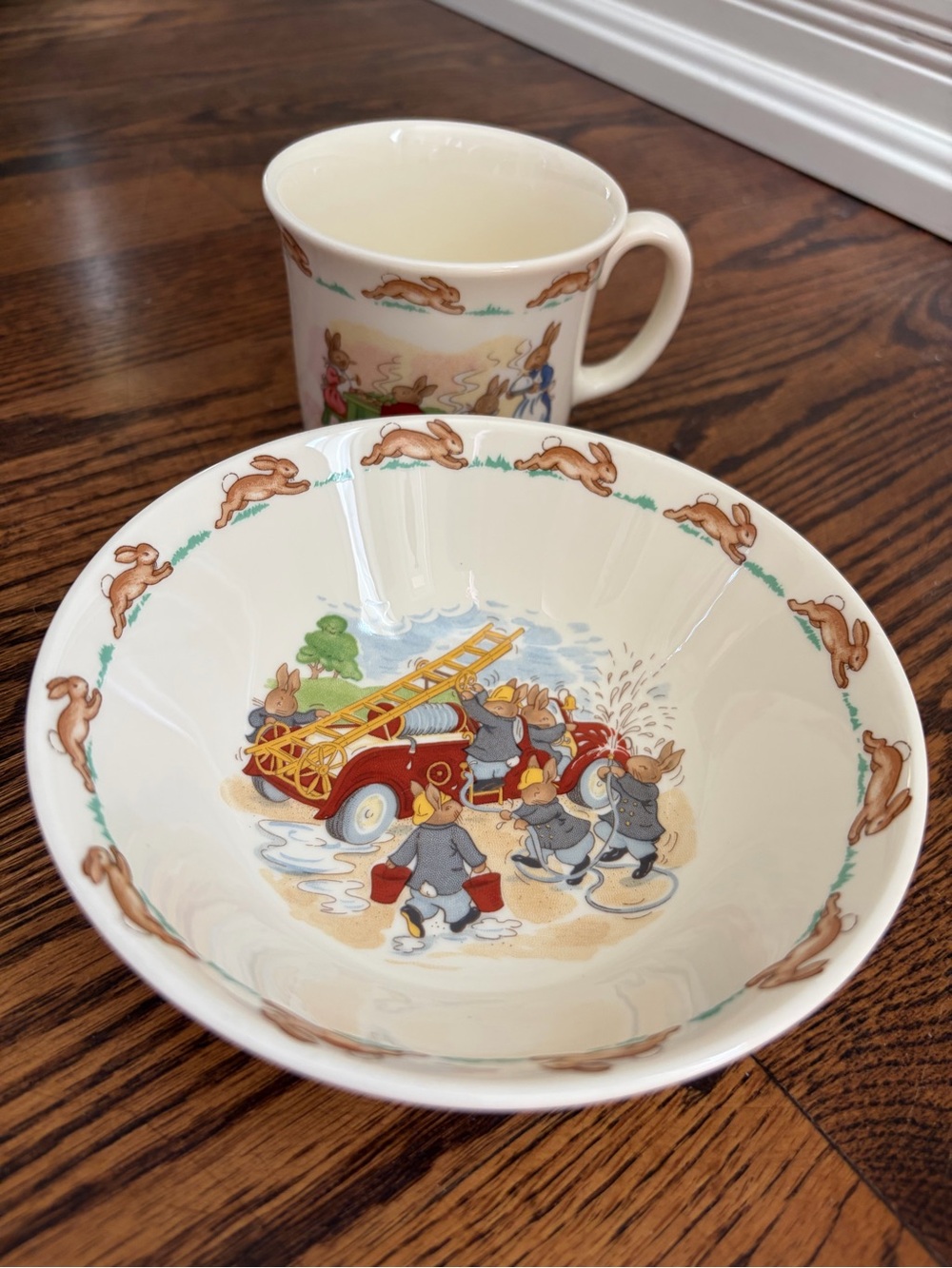 Vintage Royal Doulton Bunnykins Bowl & Mug Set